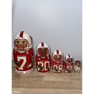 Vintage 1997 Nebraska Cornhuskers National Champions Russian Nesting doll 5pc